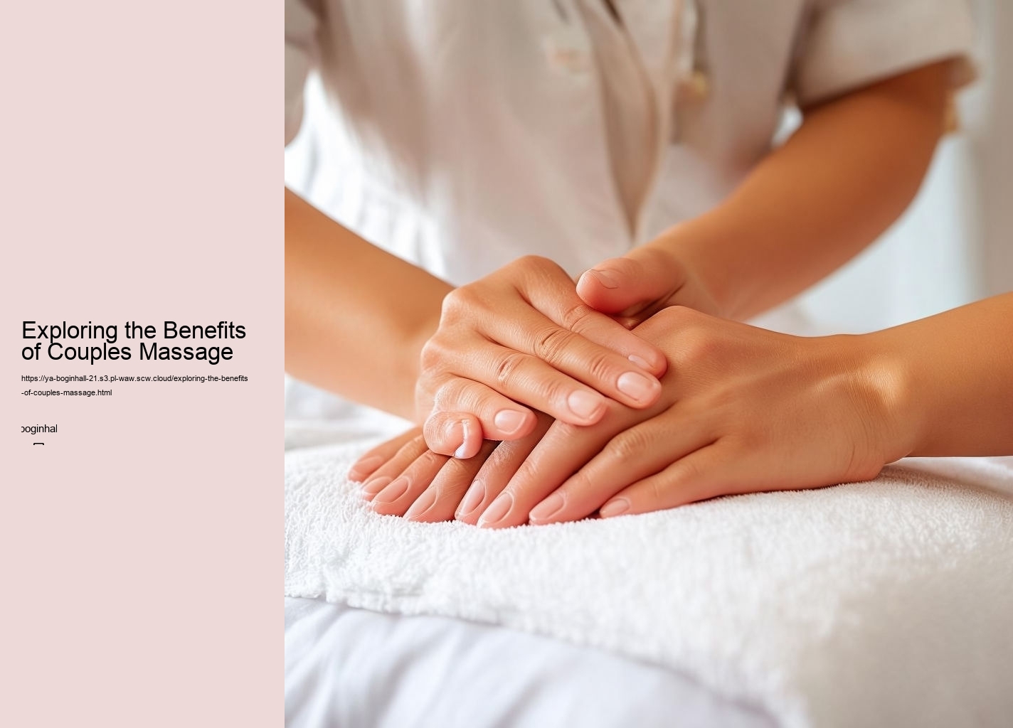 Exploring the Benefits of Couples Massage